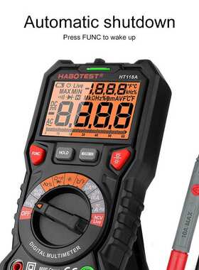 新款HABOTEST HT118A手持式双背光高精度自动数字万用表