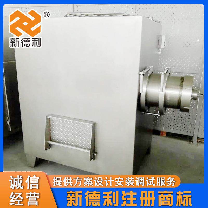 全自动商用冻肉绞肉机大型宠物食品加工机器不锈钢鱼虾绞碎设备
