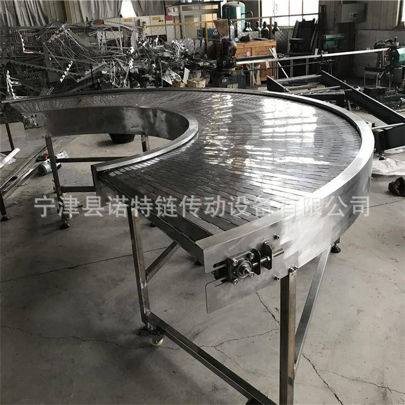食品过渡线网带式转弯机不锈钢网链提升机60度环形输送机工业