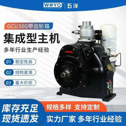 GCU30G带齿轮箱集成型主机螺杆压缩机传动件机头配件工厂