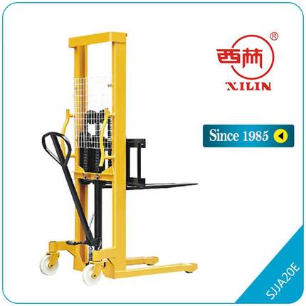 手动升降叉车四轮托盘堆垛车地牛装卸升高叉车液压堆高车
