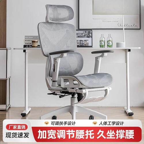德致人体工学椅6D扶手镂空电脑椅办公座椅学习书房椅老板椅电竞椅