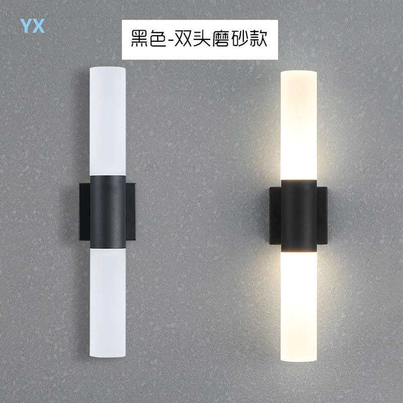 现代简约墙壁灯客厅卧室线条灯轻奢上下照金属创意楼梯亚克力阳台