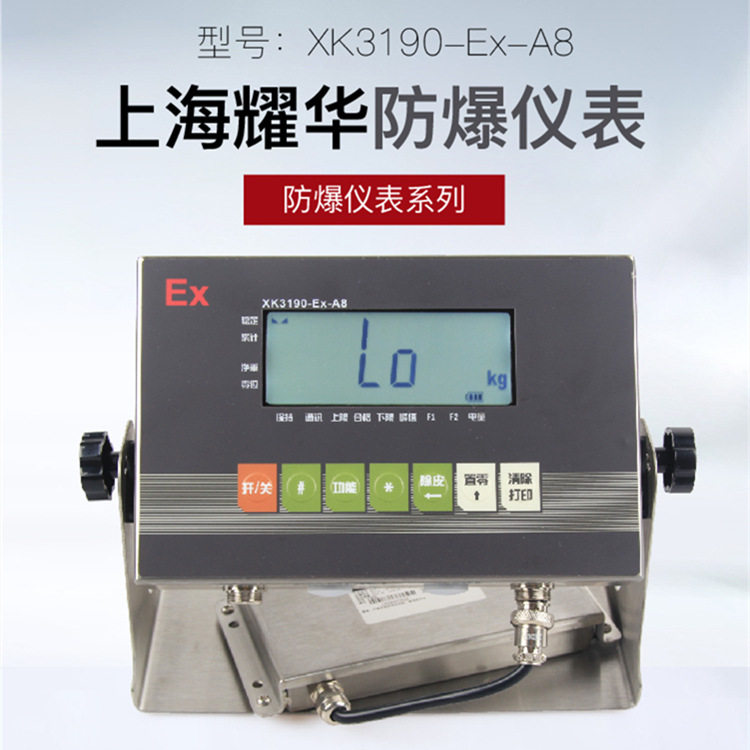 上海耀华XK3190-Ex-A8全不锈钢本安型防爆显示器台秤电子秤仪表