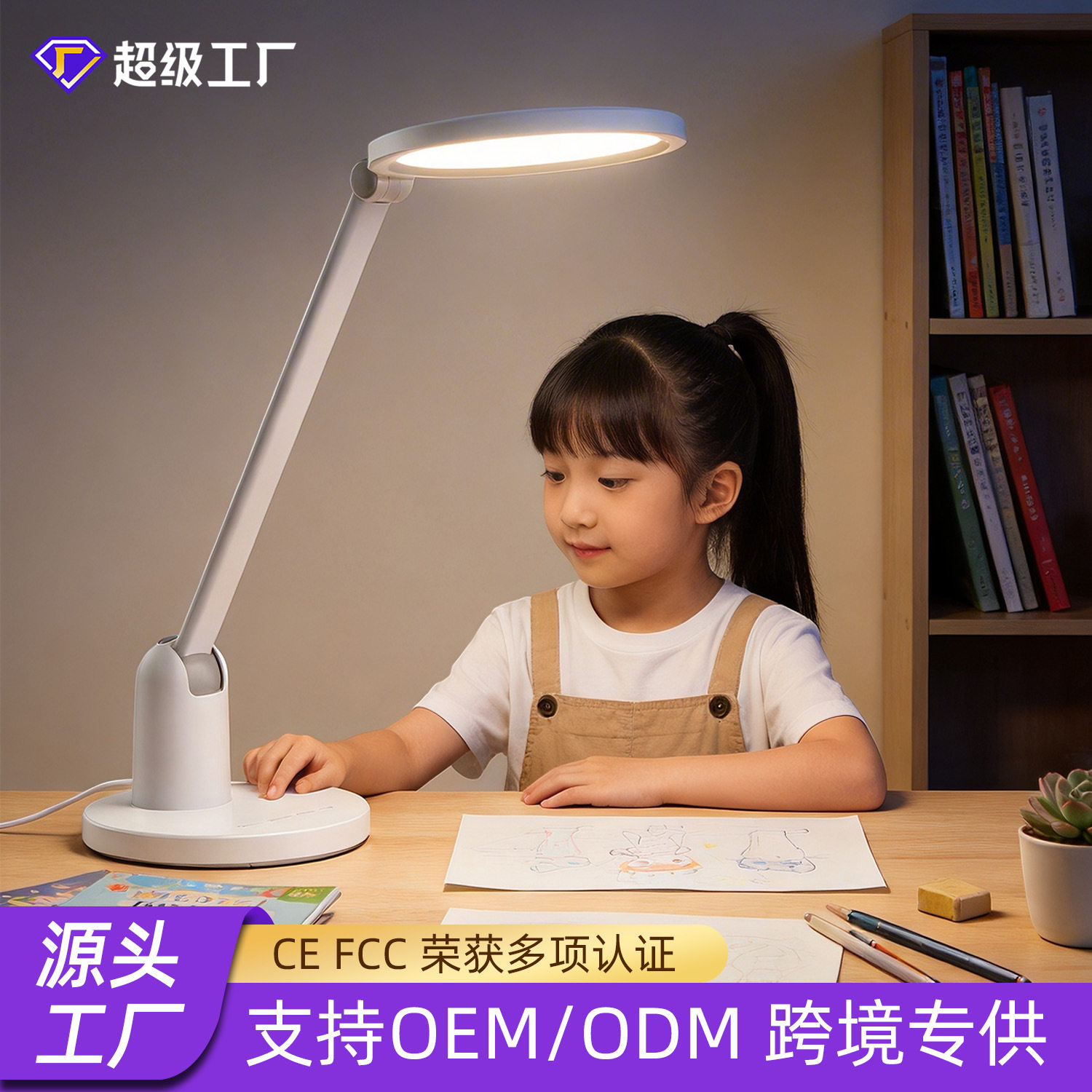 跨境新品护眼学习灯书桌阅读灯全普光护眼台灯宿舍学习台灯批发