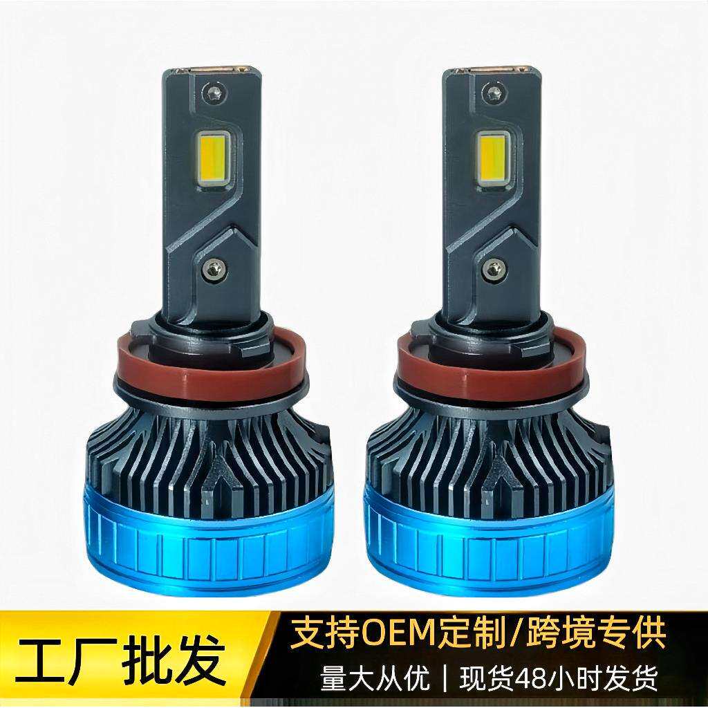 LED大灯双铜管大功率聚光高亮改装远近光三色任意切换汽车led大灯