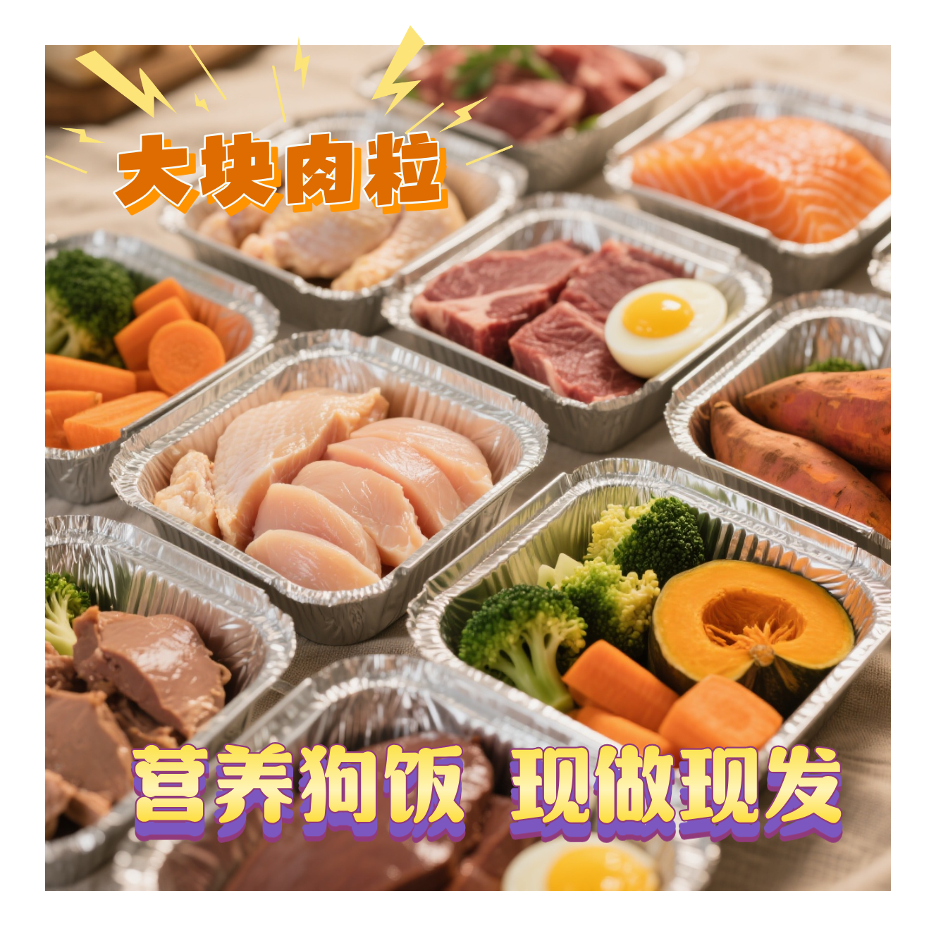 狗饭狗粮熟自制狗饭狗狗鲜食湿粮鲜粮包宠物现做辅食减肥狗粮挑食