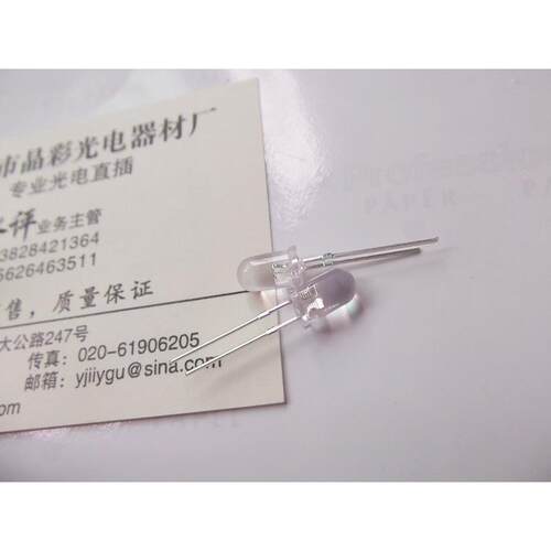 工厂生产5mm圆头红蓝双色无极性两脚 F5红蓝双色无极灯LED 高品质