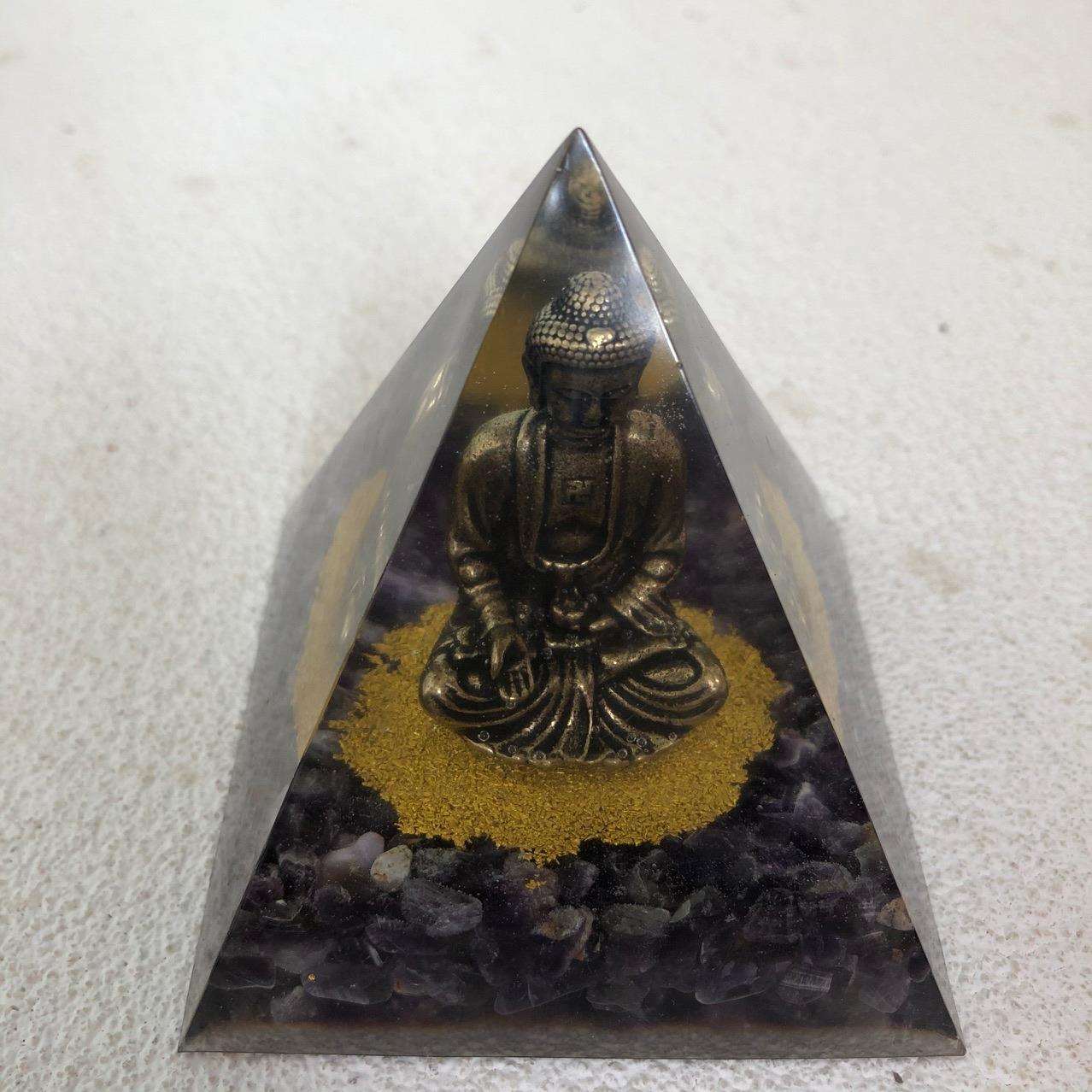 天然水晶人工制作碎石能量塔冥想金字塔办公室摆件装饰跨境热销中