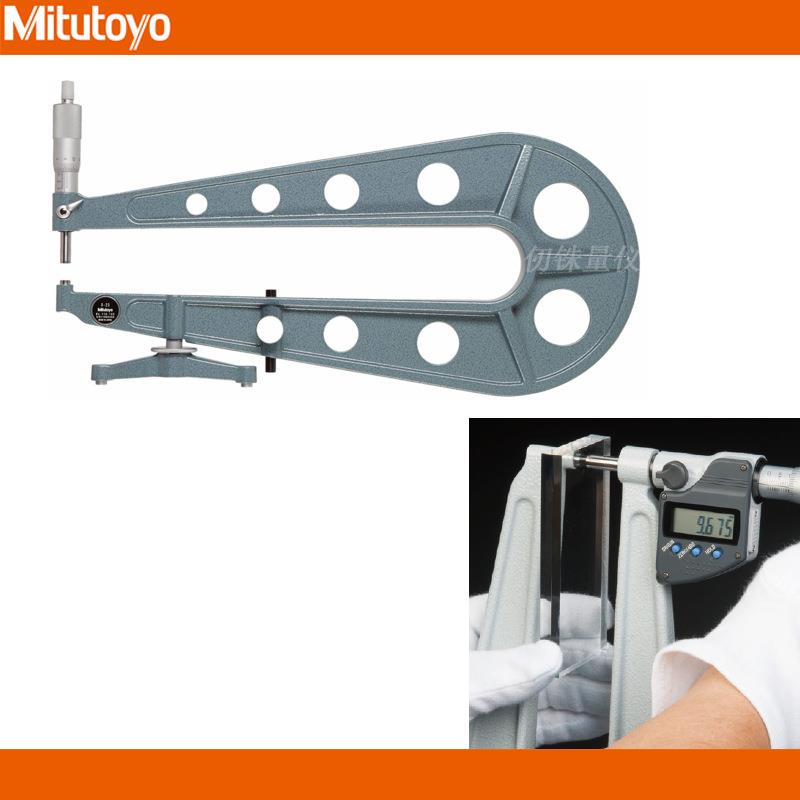 原装三丰Mitutoyo数显U型板厚千分尺118-103 PMU 300-25喉深300mm