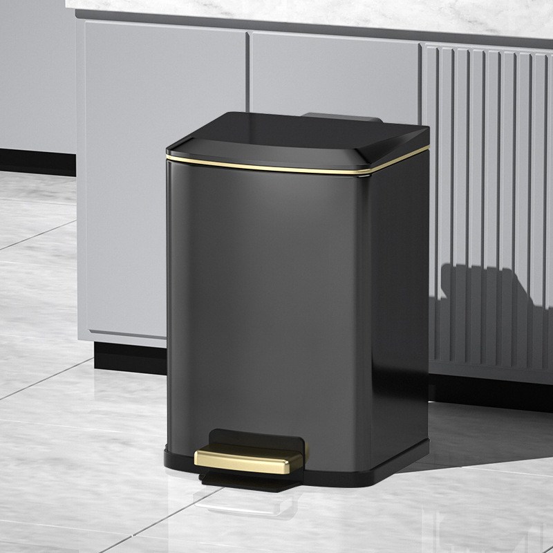脚踏式大容量不锈钢垃圾桶家用脚踩带盖客L厅厨房卫生间高创意方