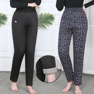 子高腰深裆宽松直筒老人棉裤 三层加厚保暖裤 女奶奶冬季 中老年棉裤