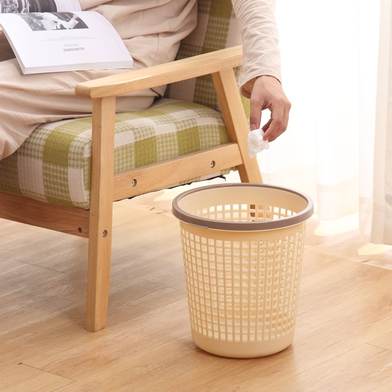 简约垃圾桶大号家用厨房客厅卫生间办公室创意塑料无盖纸篓拉圾筒
