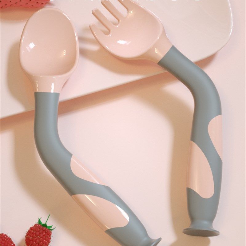 宝宝学吃饭训练勺子可弯曲婴儿辅食扭扭弯头叉勺套装一岁儿童餐具,婴童用品,儿童勺,淘宝优惠券,粉丝福利购,淘宝优惠卷