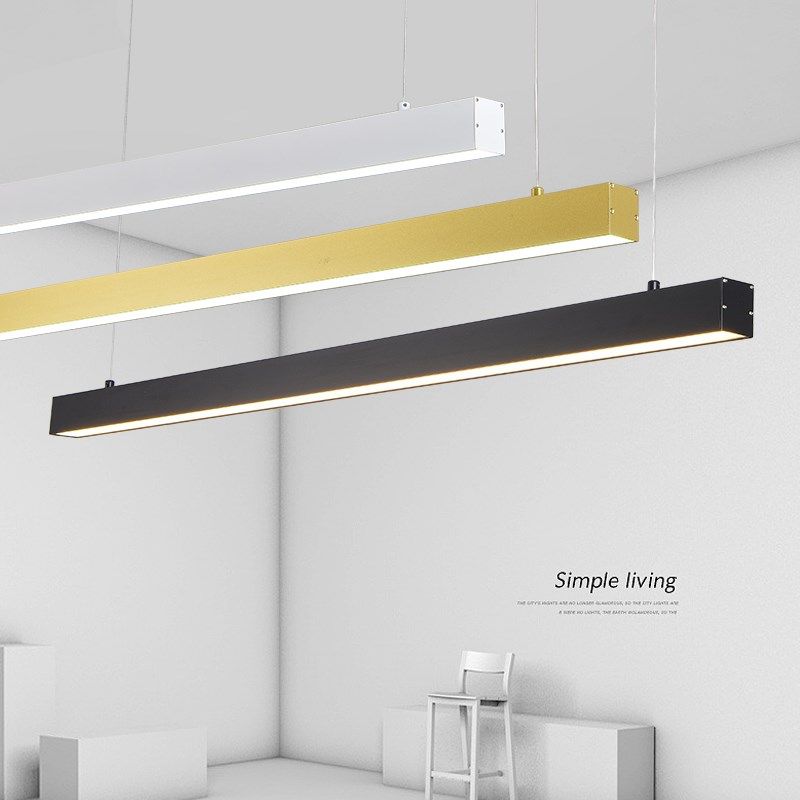 2024新款长条灯办公室吊灯写字楼吊线灯会议室商用展厅护眼条形灯