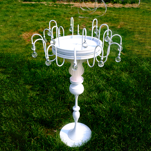 召家班新款铁艺压克力水晶球桌花架子酒店婚礼宴会厅舞台路引摆件