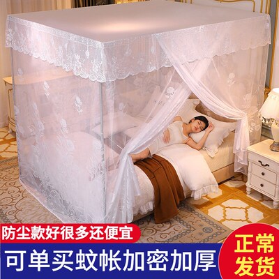 蚊帐家用2d023新款落地式卧室1.5m1.8m米床老式蚊帐加密加厚不锈