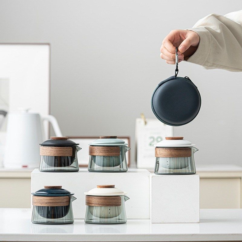 旅行茶具套装户外便携快客一壶三杯陶瓷玻璃收纳包办公手礼品定制,餐饮具,旅行茶具,淘宝优惠券,粉丝福利购,淘宝优惠卷