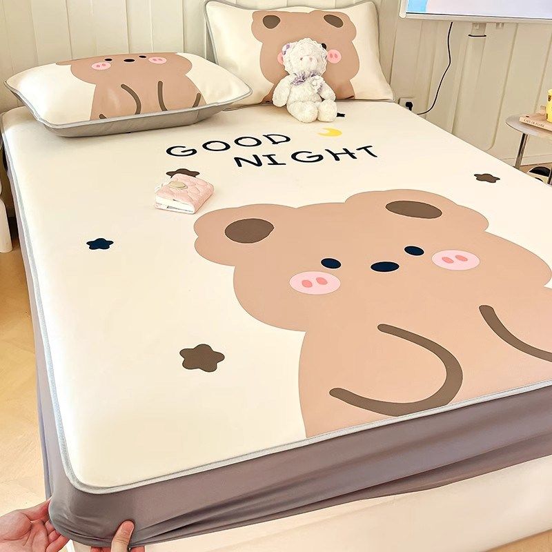 夏季冰丝凉席床笠款夏凉垫三件套2025新款凉感床单可折叠空调软席,床上用品,冰丝席,淘宝优惠券,粉丝福利购,淘宝优惠卷