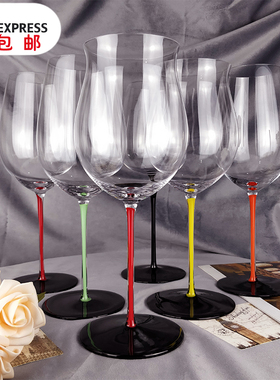品酒师专用高档红酒杯黑领结/红领结/绿领结/家用葡萄酒杯高脚杯