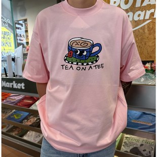 TEE有趣 印花T恤上 茶男女情侣款 T恤 TEA 无性别纯棉短袖