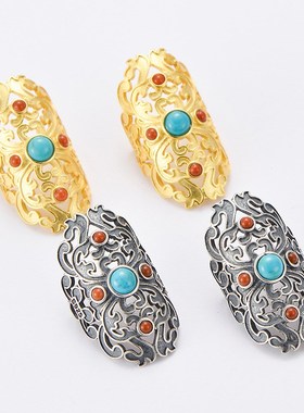 纯银古法金手镯维修卡扣diy遮瑕装饰贴片玉镯断裂修复固定配件夹