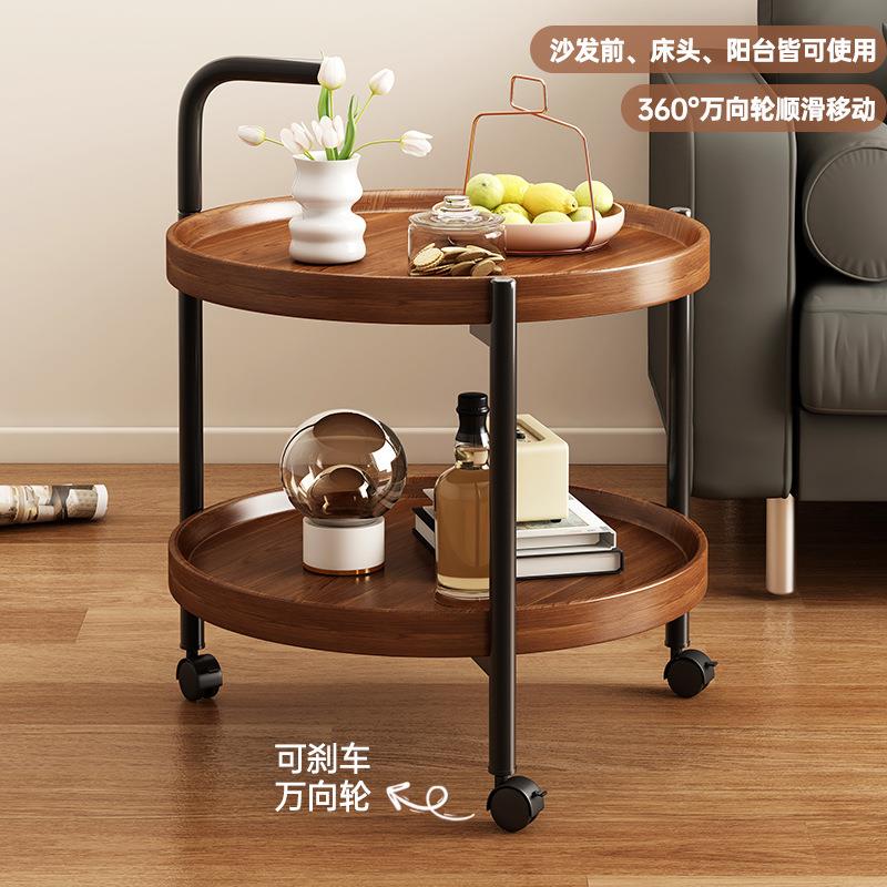 可移动茶几客厅家用简约床头置物架小推车新款阳台沙发边小圆桌子
