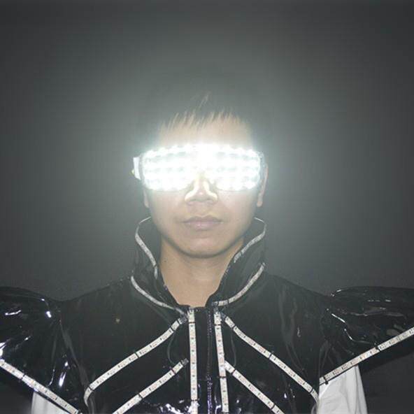 LED发光眼镜夜店酒吧Dj歌手演出道具KTV服务生打碟个性眼镜