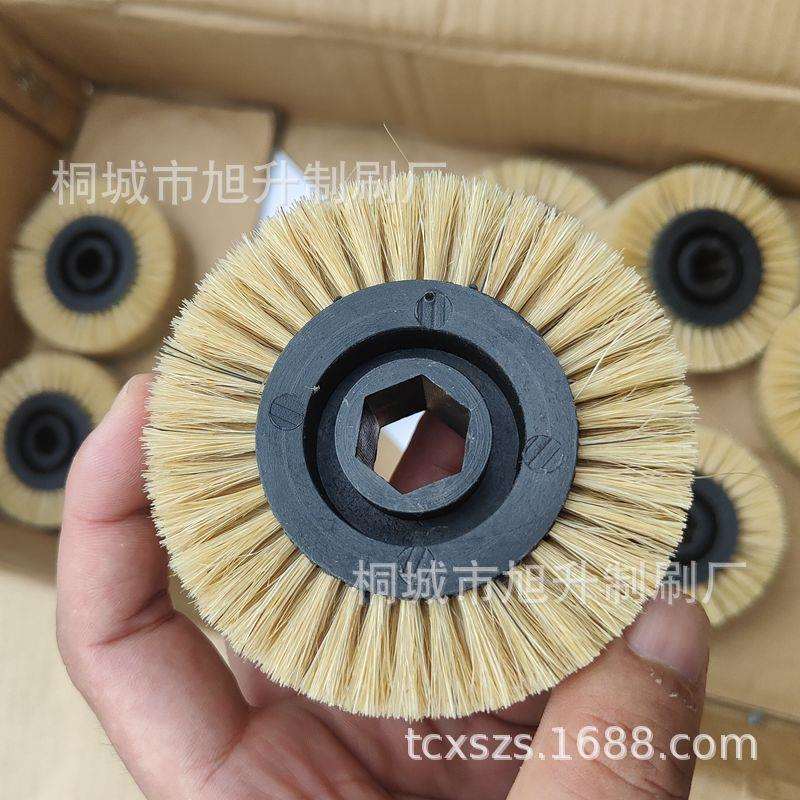 工业毛刷轮小型猪鬃播种机毛刷辊轮圆柱形筒刷定型机专用除尘轮刷