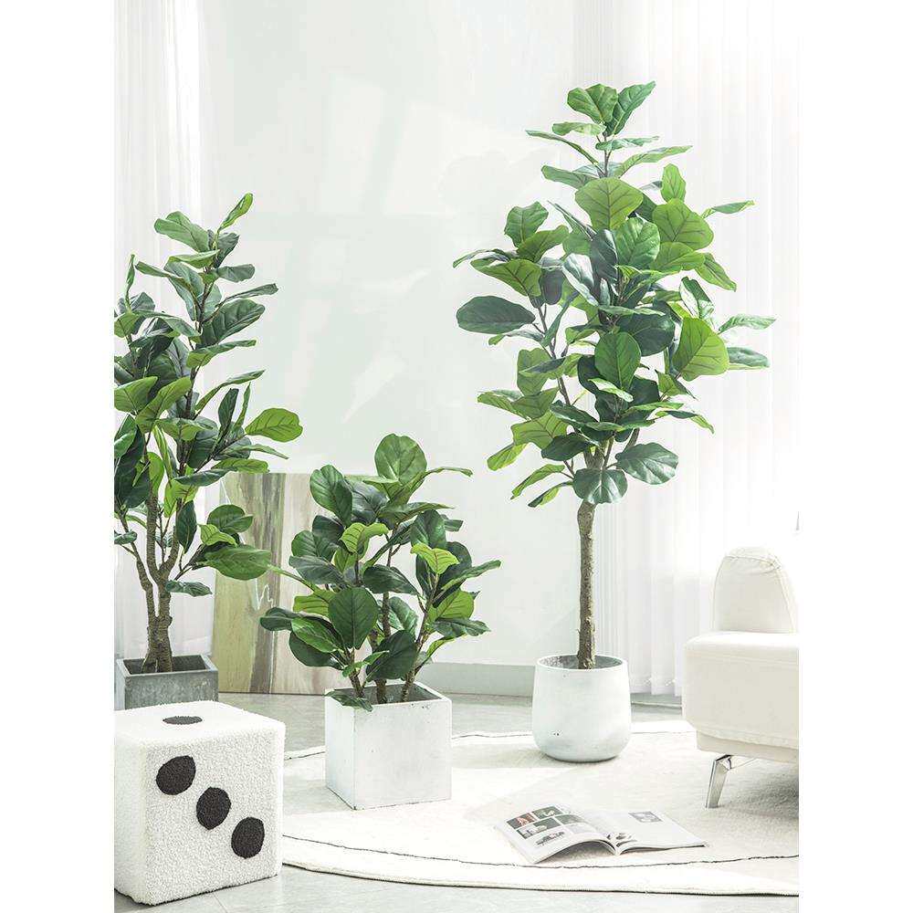 琴叶榕绿植盆栽假植物装饰仿生绿植客厅大型摆件假花树树
