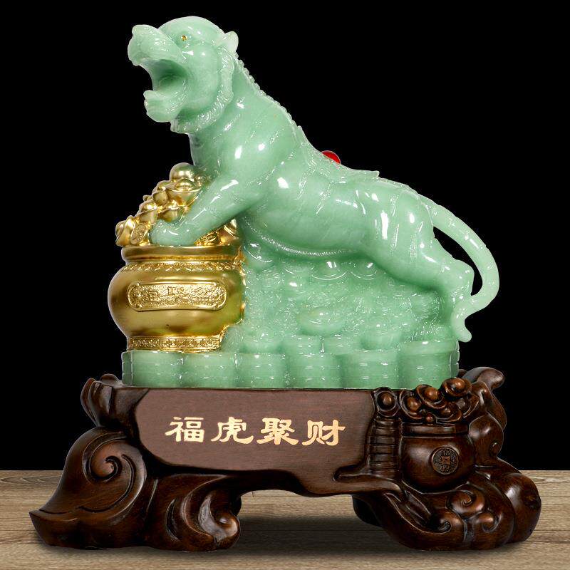 雅信新款生肖虎摆件招财老虎客厅办公室风水摆设聚宝盆厂家