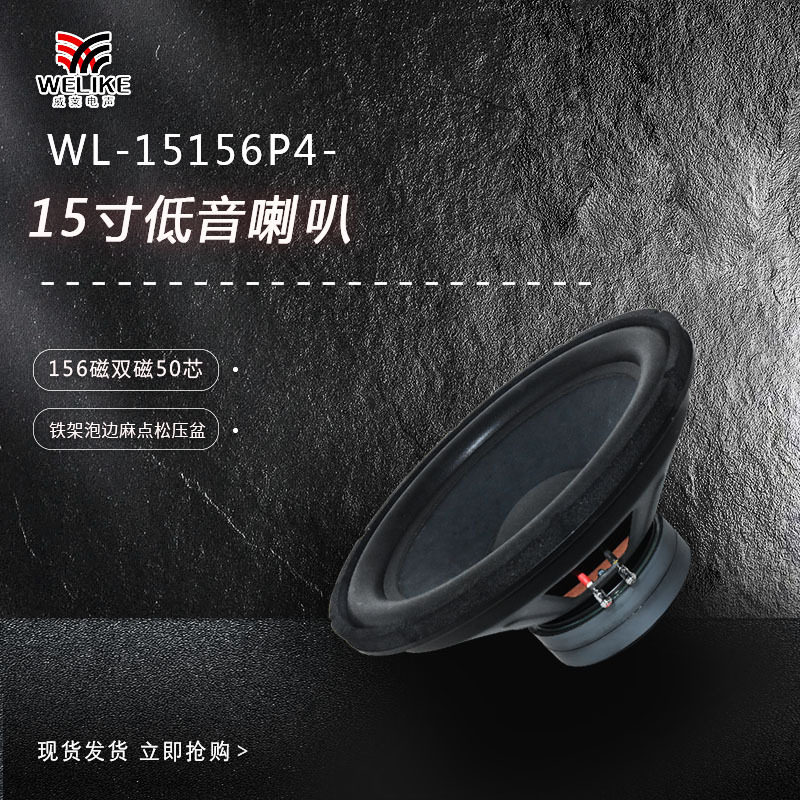 15寸铁架156磁双磁50芯大炮边汽车低音炮超重低音carsubwoofer