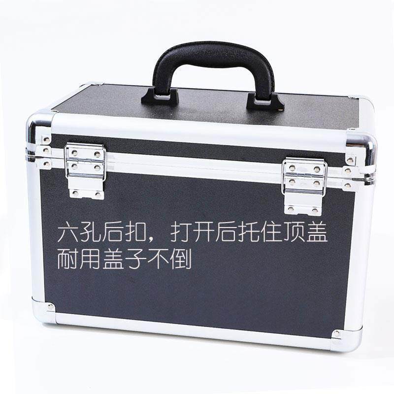 34cm加大铝合金手提工具箱收纳箱多功能手提仪器箱航模美甲纹绣箱