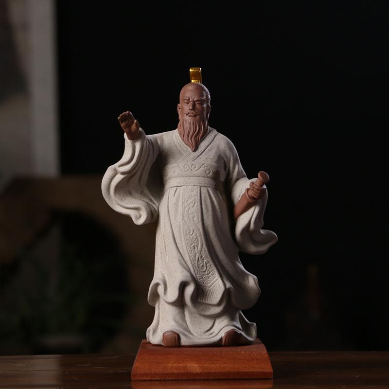 秦始皇摆件中式陶瓷雕像历史人物兵马俑纪念品家居办公室桌面摆设