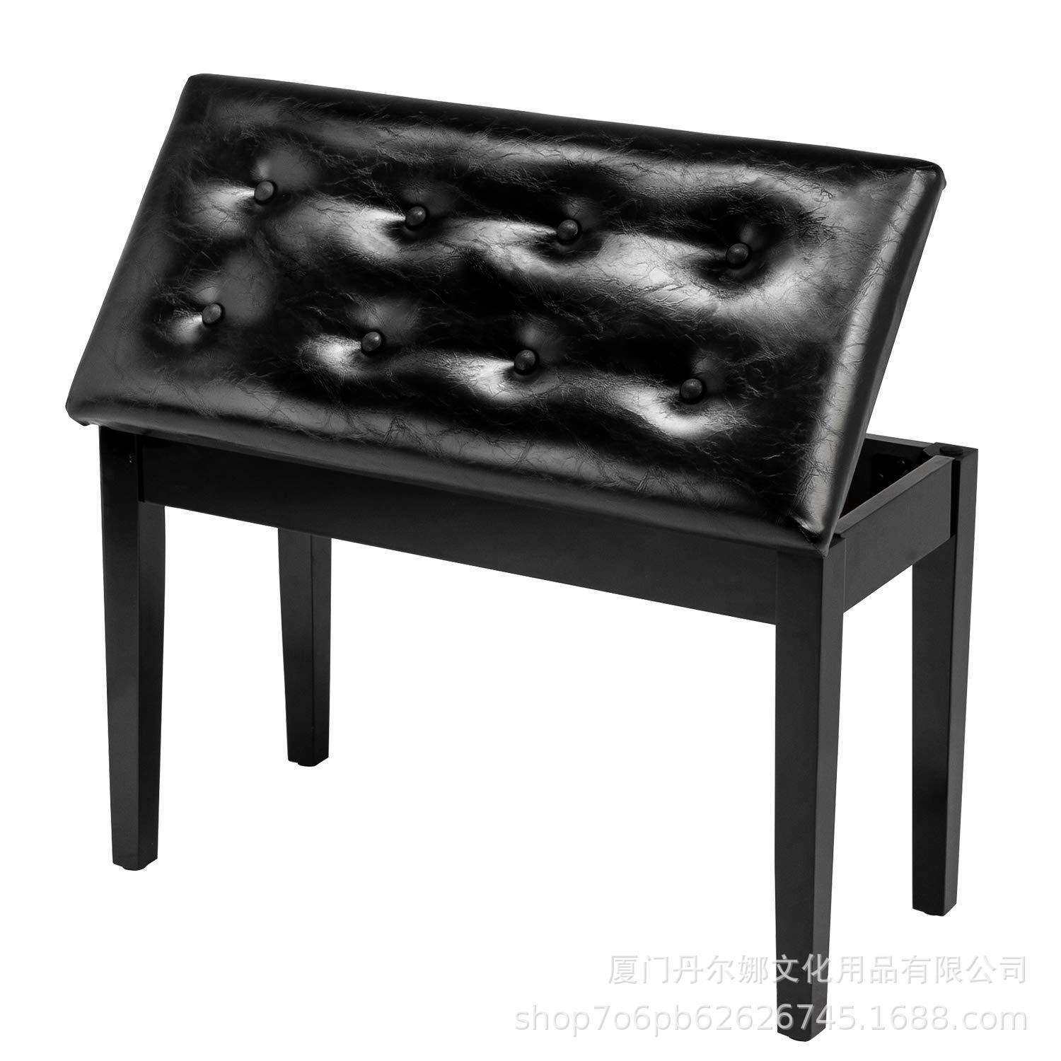 厂家钢琴凳 电钢琴凳带书箱可放曲谱PU皮面琴凳软面弯腿钢琴跨境