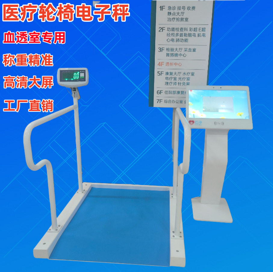 300kg电子轮椅式平台秤双扶手