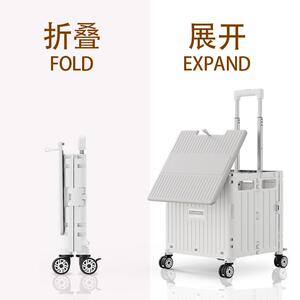 买菜小拉车超市购物小推车折叠款网红家用拿取快递手推车摆摊神器