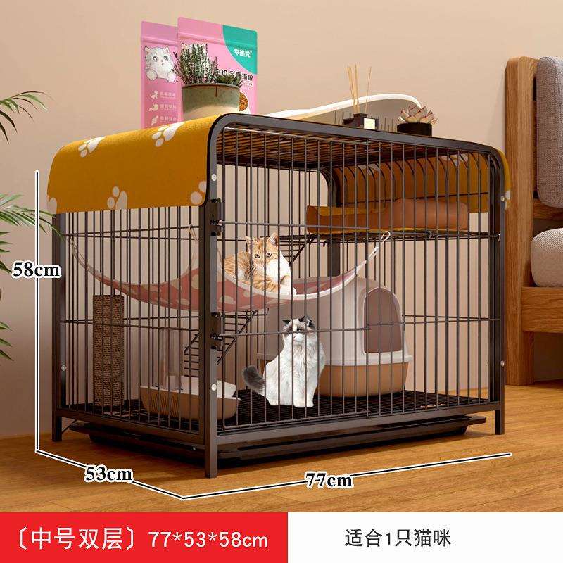 猫爬架猫柜一体带门猫笼别墅家用三层猫房子猫笼子室内宠物房猫咪