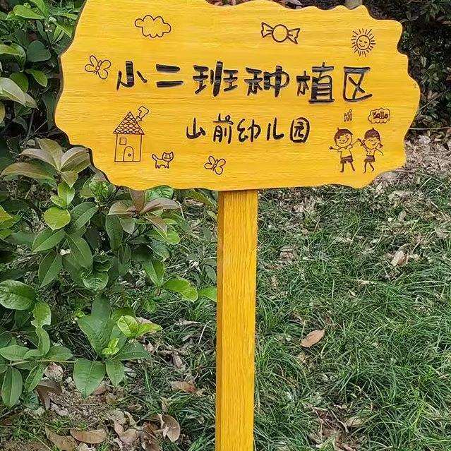 户外菜地花草幼儿园菜园种植花园插地木质提示标识牌刻字木牌定