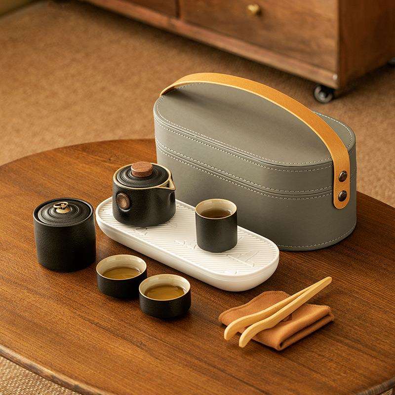 念云居一壶三杯旅行茶具套装小套便携户外旅游泡茶快客杯露营装备