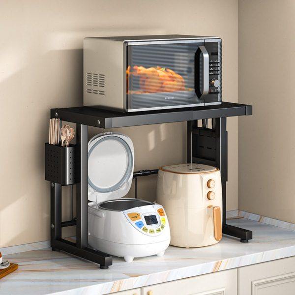 可伸缩厨房微波炉烤箱电饭煲置物架家用双层台面桌面橱柜收纳架子,厨房/烹饪用具,微波炉置物架,淘宝优惠券,粉丝福利购,淘宝优惠卷