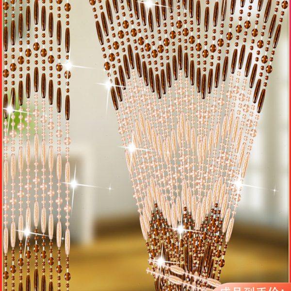 塑料免打孔防蚊门帘卧室家用隔断帘水晶珠帘装饰客厅珠链帘子吊帘