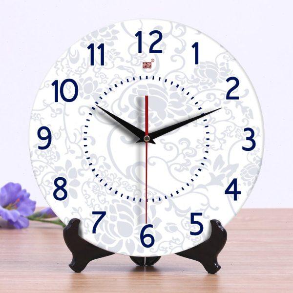 承沁中式钟表创意客厅静音时钟座钟摆件仿青花陶瓷钟挂钟台式摆钟,家居饰品,座钟,淘宝优惠券,粉丝福利购,淘宝优惠卷