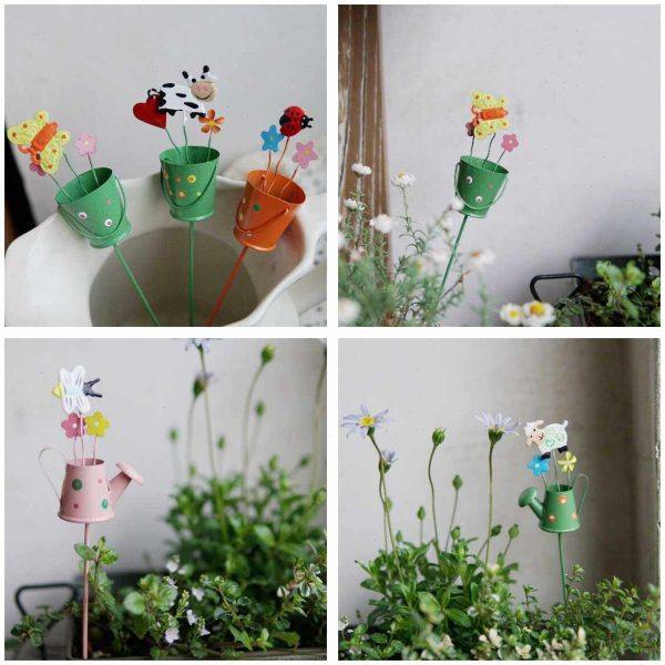 户外铁艺花园花插饰庭院别墅阳台花盆装造景布置小水桶水壶插件,家居饰品,户外/庭院摆件,淘宝优惠券,粉丝福利购,淘宝优惠卷