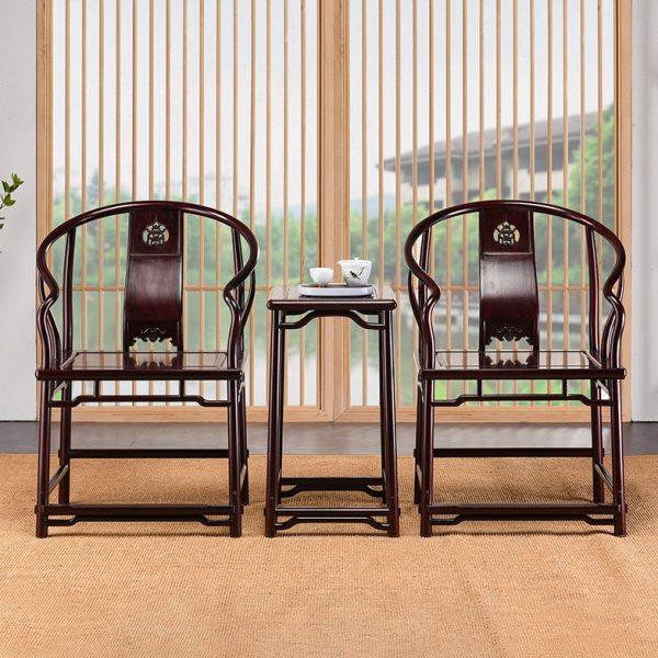 非洲小叶紫檀太师椅红木圈椅三件套中式仿古围椅赞比亚血檀老板椅,住宅家具,圈椅,淘宝优惠券,粉丝福利购,淘宝优惠卷