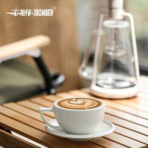 MHW-3BOMBER轰炸机泽田杯 陶瓷杯咖啡杯 拿铁艺术拉花杯压纹280ml