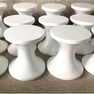 现代简约白色树脂坐凳商场美陈休闲椅家居客厅时尚吧凳创意腰鼓凳