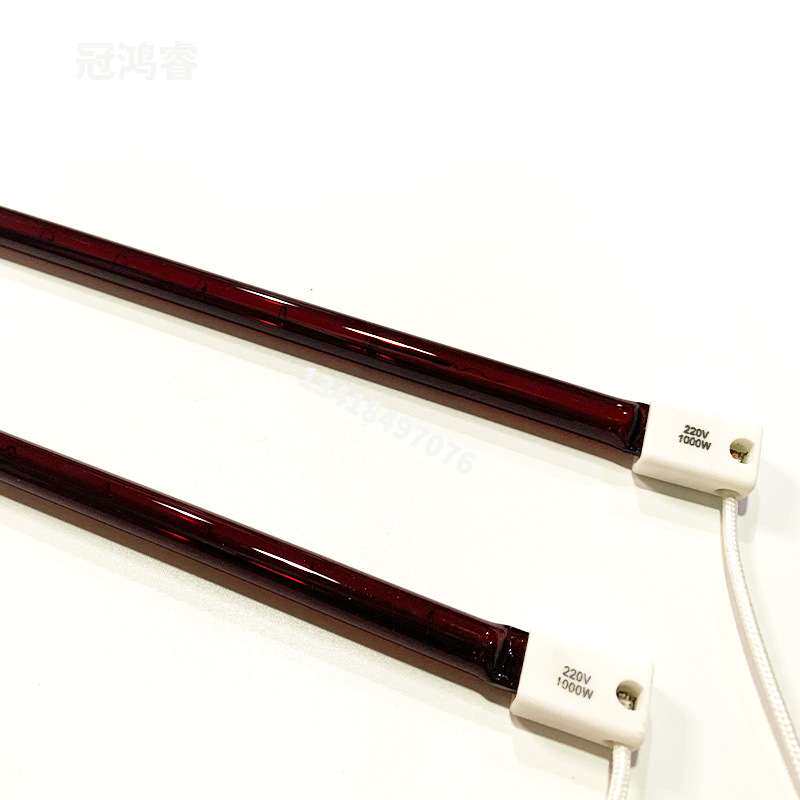 红外线灯管1000W 800MM灯红宝石 玫瑰红IR加热灯 1KW吹瓶机发热管