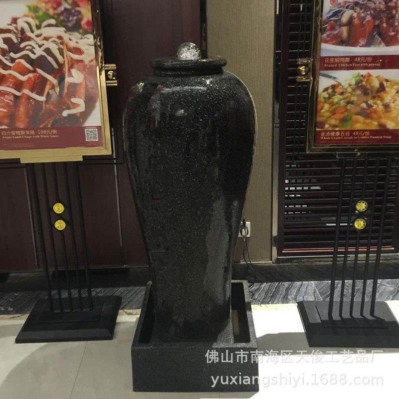 流水喷泉室内水景餐厅酒店招财装饰摆件民宿庭院花园阳台摆设水缸
