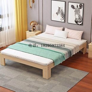 包架子无不床带安装低矮床头实木箱体床床头没有榻榻米床双单人的